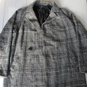 Grey Plaid Overcoat